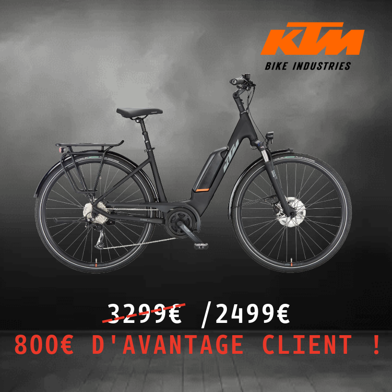 VTC ELECTRIQUE URBAIN KTM MACINA FUN A510 50NM 500WH 28 POUCES