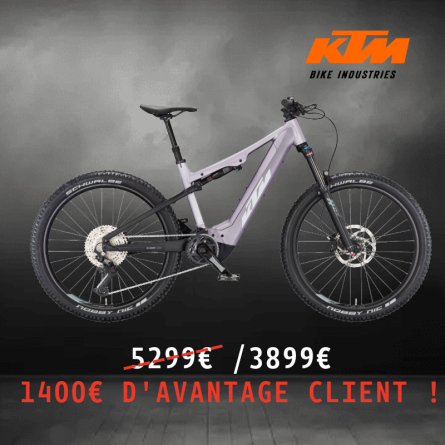 VTT ELECTRIQUE TOUT SUSPENDU KTM MACINA LYCAN 772 GLORIOUS  27.5 POUCES 85Nm 750Wh 4 PISTONS
