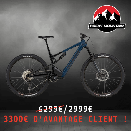 VTT ELECTRIQUE TOUT SUSPENDU ROCKY MOUNTAIN INSTINCT POWERPLAY ALLOY 30 29 POUCES 108NM 720 WH 4 PISTONS