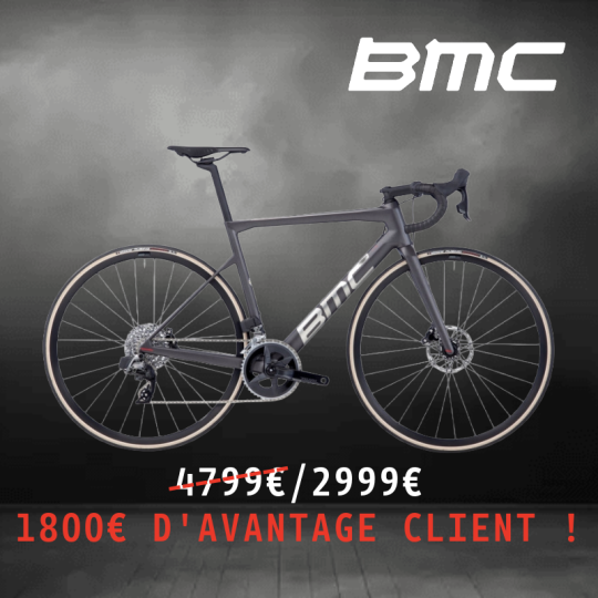 VELO ROUTE CARBONE BMC TEAMMACHINE SLR FOUR  SRAM AXS  FREINS A DISQUES