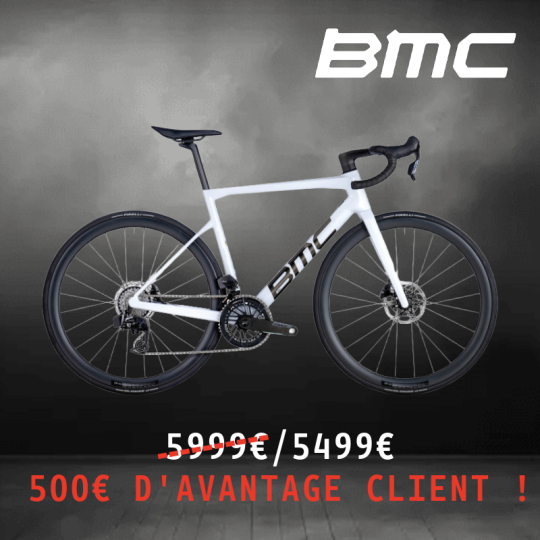 VELO ROUTE EN CARBONE BMC TEAMMACHINE SLR ONE SRAM FORCE FREINS A DISQUE HYDRAULIQUE